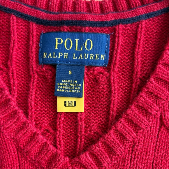 Ralph Lauren Boys Red Sweater Vest size 5 - Picture 2 of 5